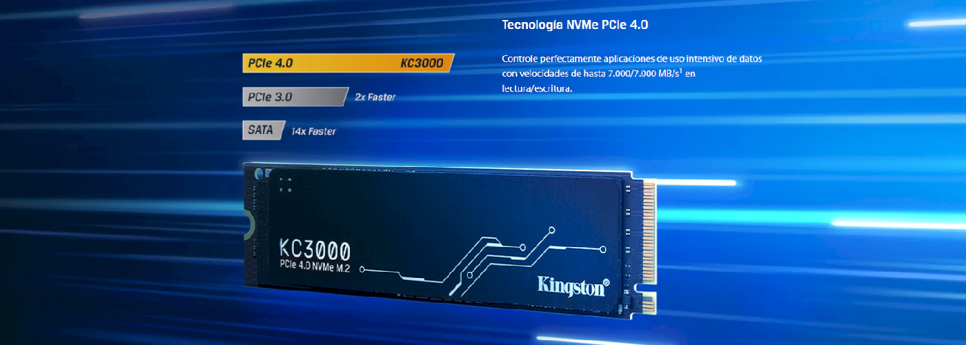 Disco Interno 4TB M.2 2280 NVMe PCIe 4.0 7000MB/s Kingston