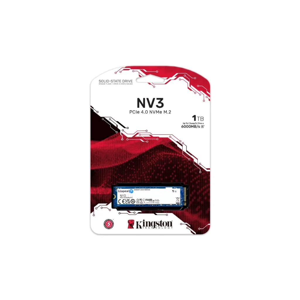 Disco 1TB Kingston NV3 PCIe 4.0 NVMe M.2 2280 SSD