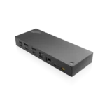 Docking Station Lenovo ThinkPad con USB-C y USB-A perfil trasero con puertos a la vista