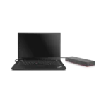 Docking Station Lenovo ThinkPad con USB-C y USB-A vista con notebook