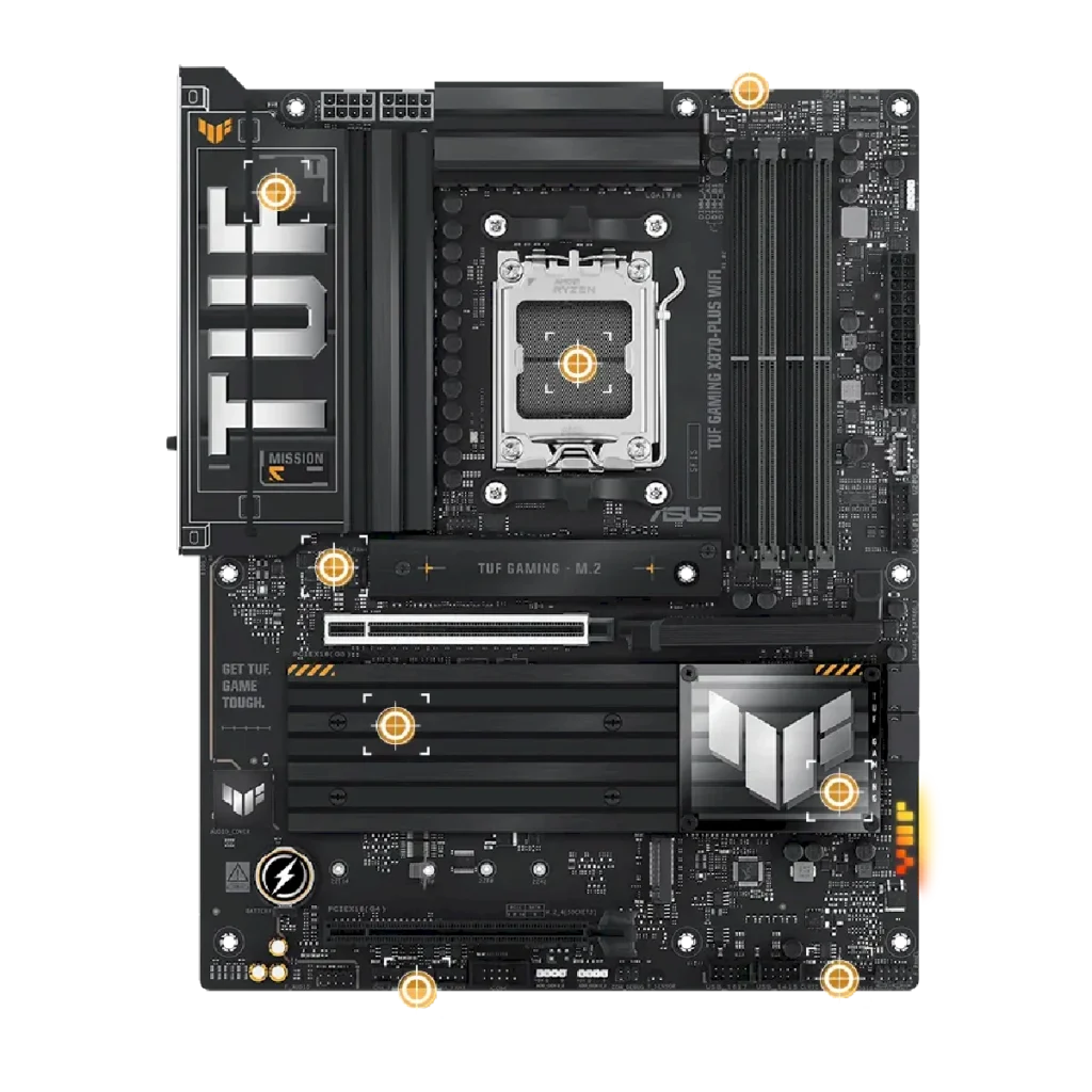 placa base asus tuf gaming x870-plus wifi diseño