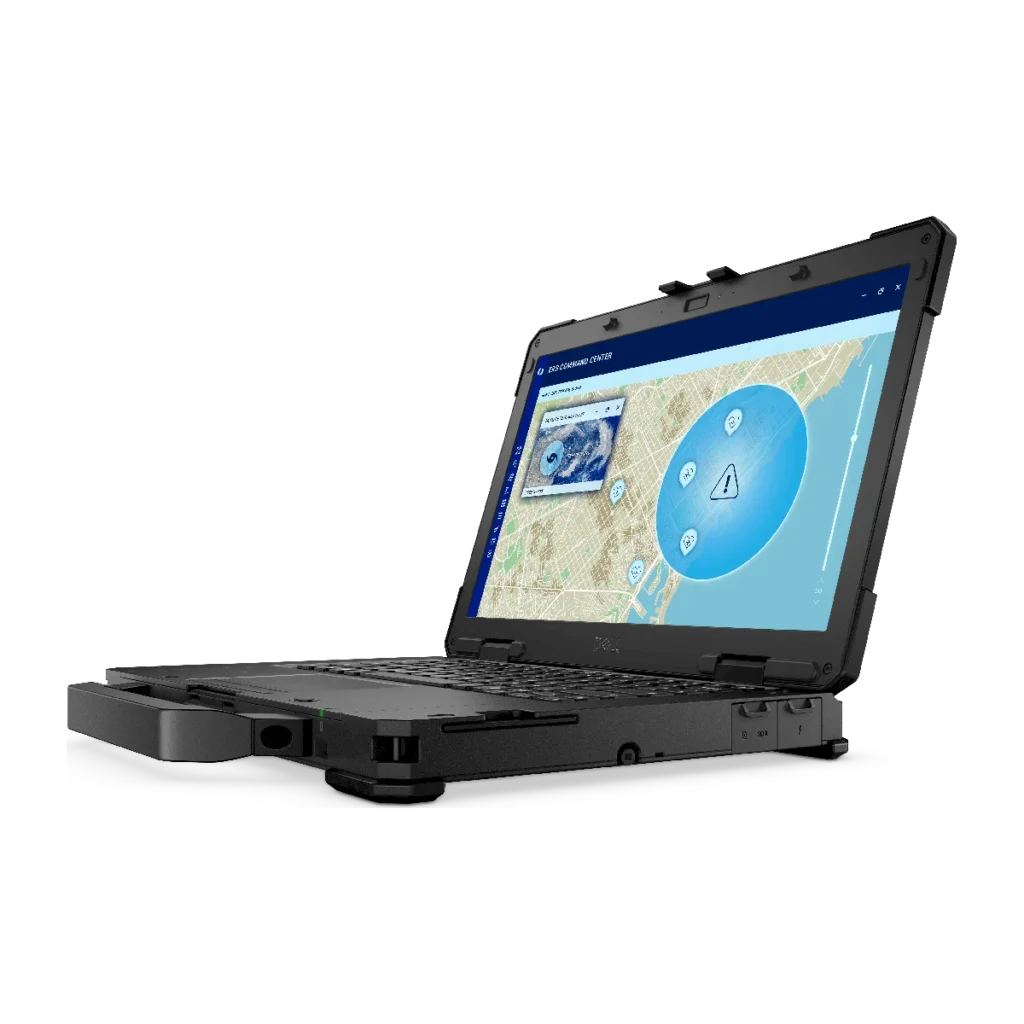 Notebook Dell Pro RUGGED Ultra 7 32GB 1TB NVIDIA T500 14" Touch PERFIL IZQUIERDO