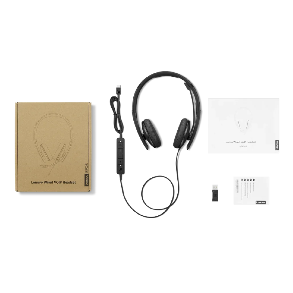 Audífonos Lenovo Wired VoIP Headset Accesorios