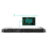 Servidor NAS QNAP TS-435XeU 4 bahías 4GB 10GbE Rack Principal