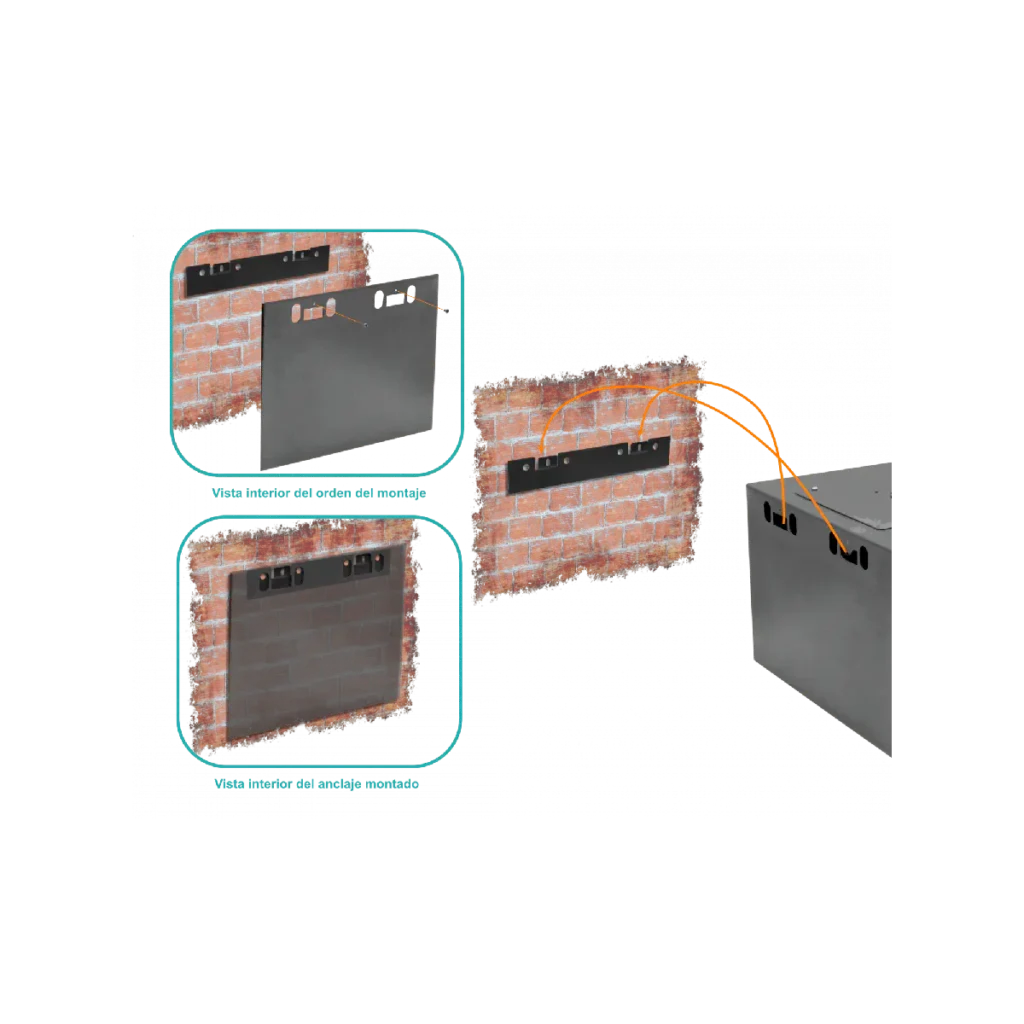 Gabinete Rack de Pared Linkmade 19" 45cm de fondo Negro