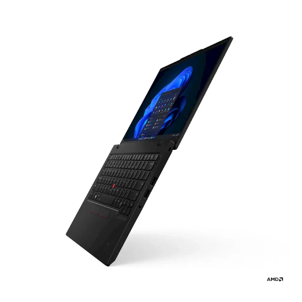 Notebook Lenovo ThinkPad L14 Gen 6 Ryzen 5 Pro abierto en 180 grados