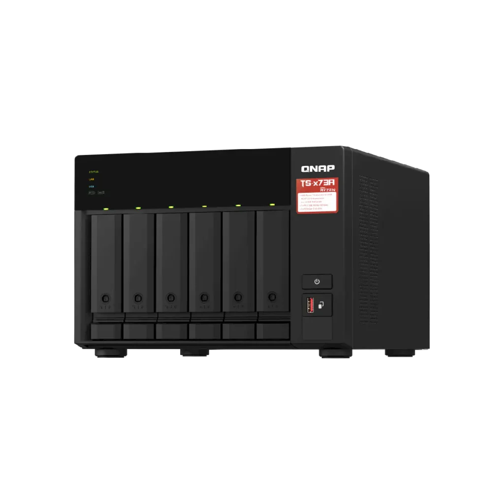 Servidor NAS QNAP TS-673A-8G 6 bahías AMD Ryzen 2.5GbE right