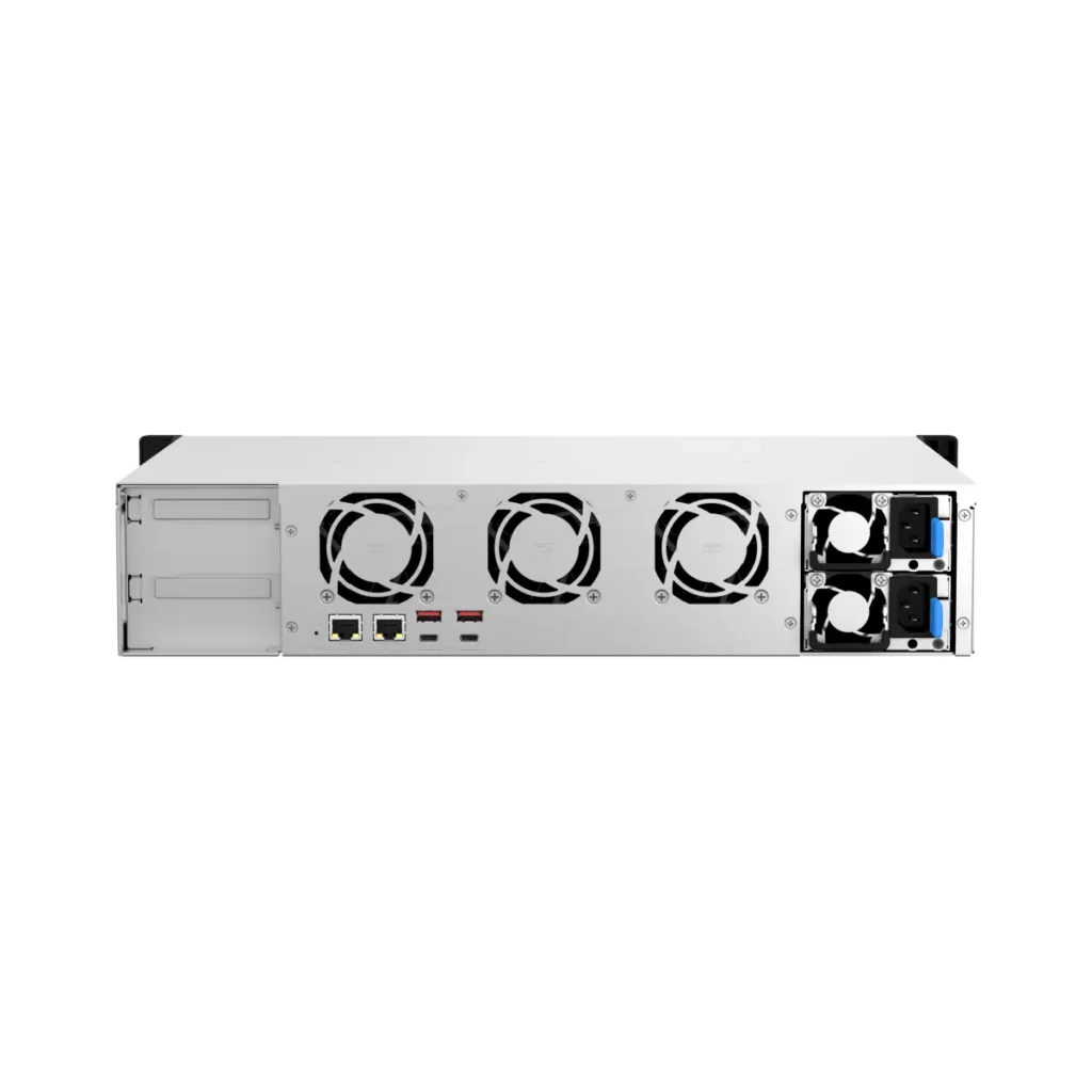 Servidor NAS QNAP TS-873AeU-RP-4G 8 Bahías Rack 2U atras