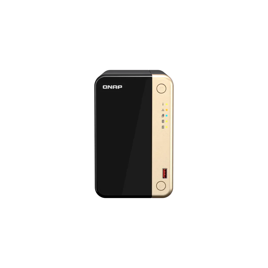 Servidor NAS QNAP TS-264-8G 2 bahías 2.5GbE de frente