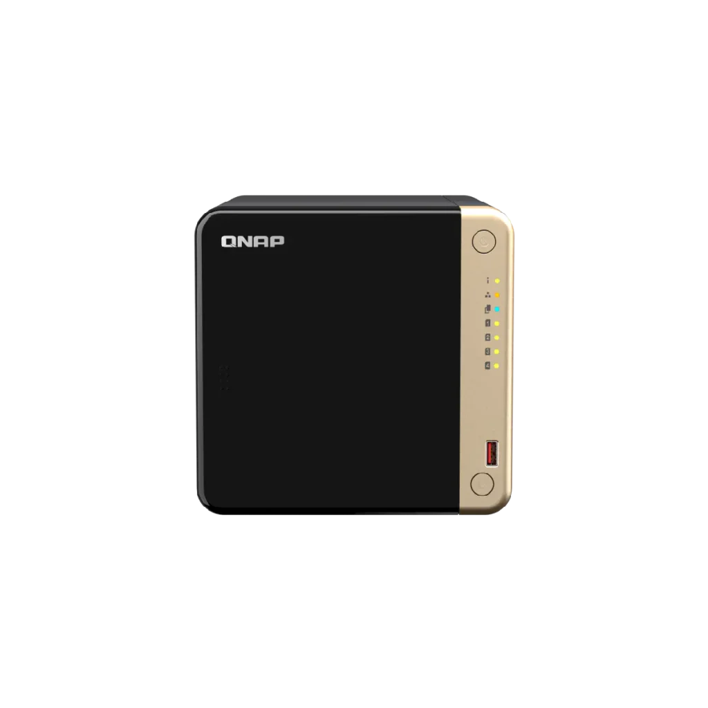 Servidor NAS QNAP TS-464-8G 4 bahías 8gb ram 2.5GbE de frente