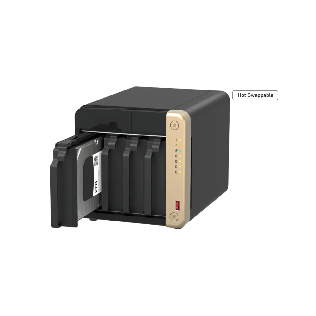 Servidor NAS QNAP TS-464-8G 4 bahías 8gb ram 2.5GbE