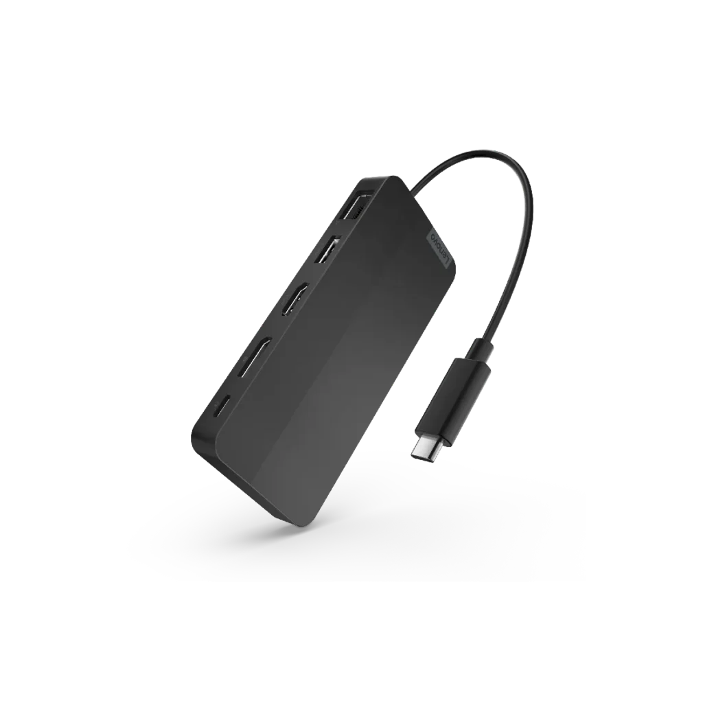 Hub Lenovo USB-C para dos pantallas 4K, Incluye Cargador de 100W perfil con cable usb-c