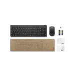 Teclado y Mouse inalámbricos Lenovo Essential combo Gen2, negro, español latino, 171 (sin pilas). Lo que incluye