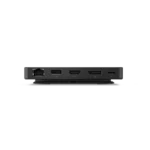 Hub Lenovo USB-C para dos pantallas 4K, Incluye Cargador de 100W vista trasera con puertos disponibles