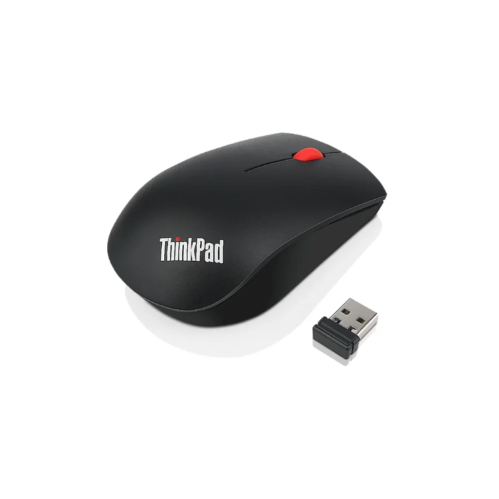 Mouse Lenovo ThinkPad Essential inalámbrico semi perfil visto desde atras