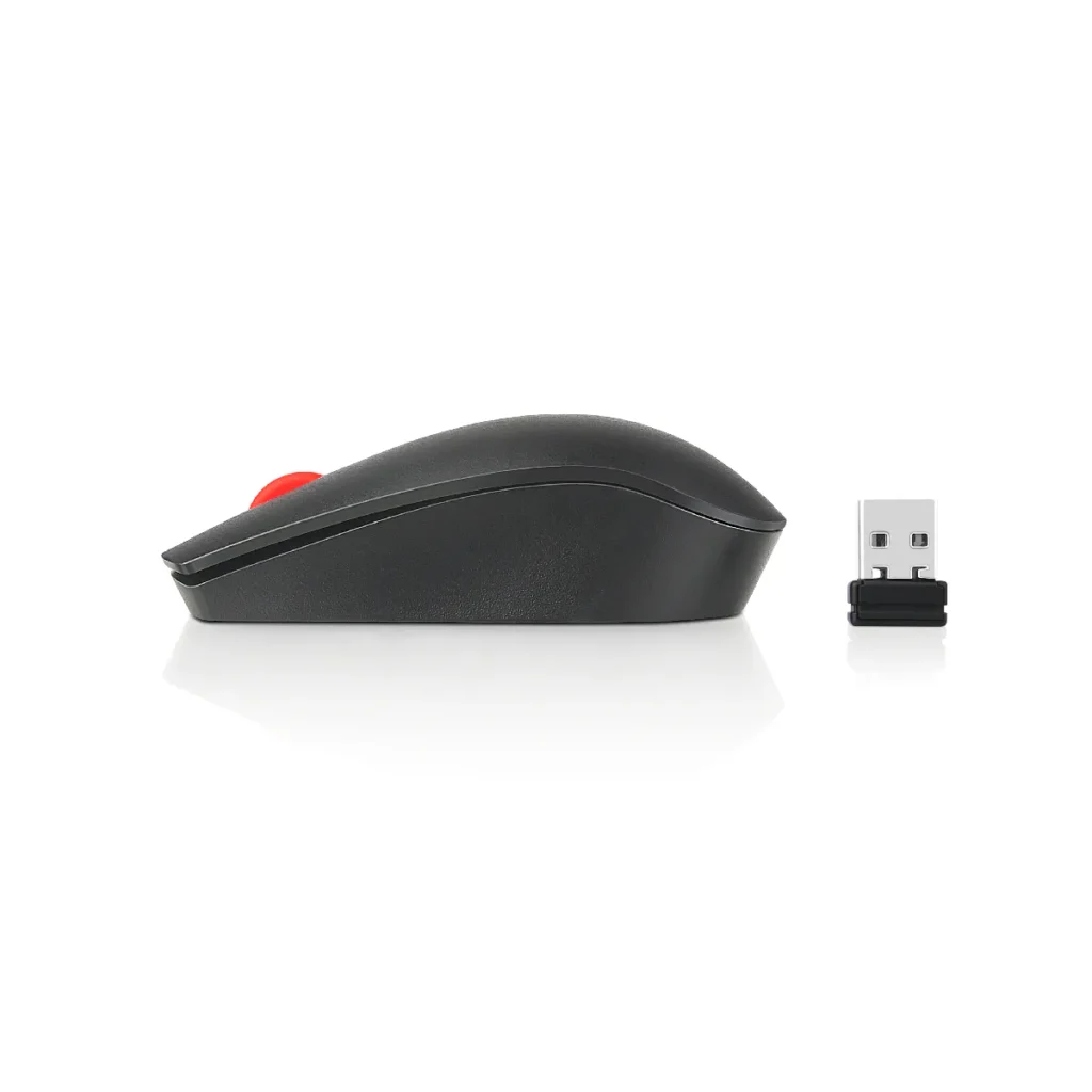 Mouse Lenovo ThinkPad Essential inalámbrico perfil izquierdo