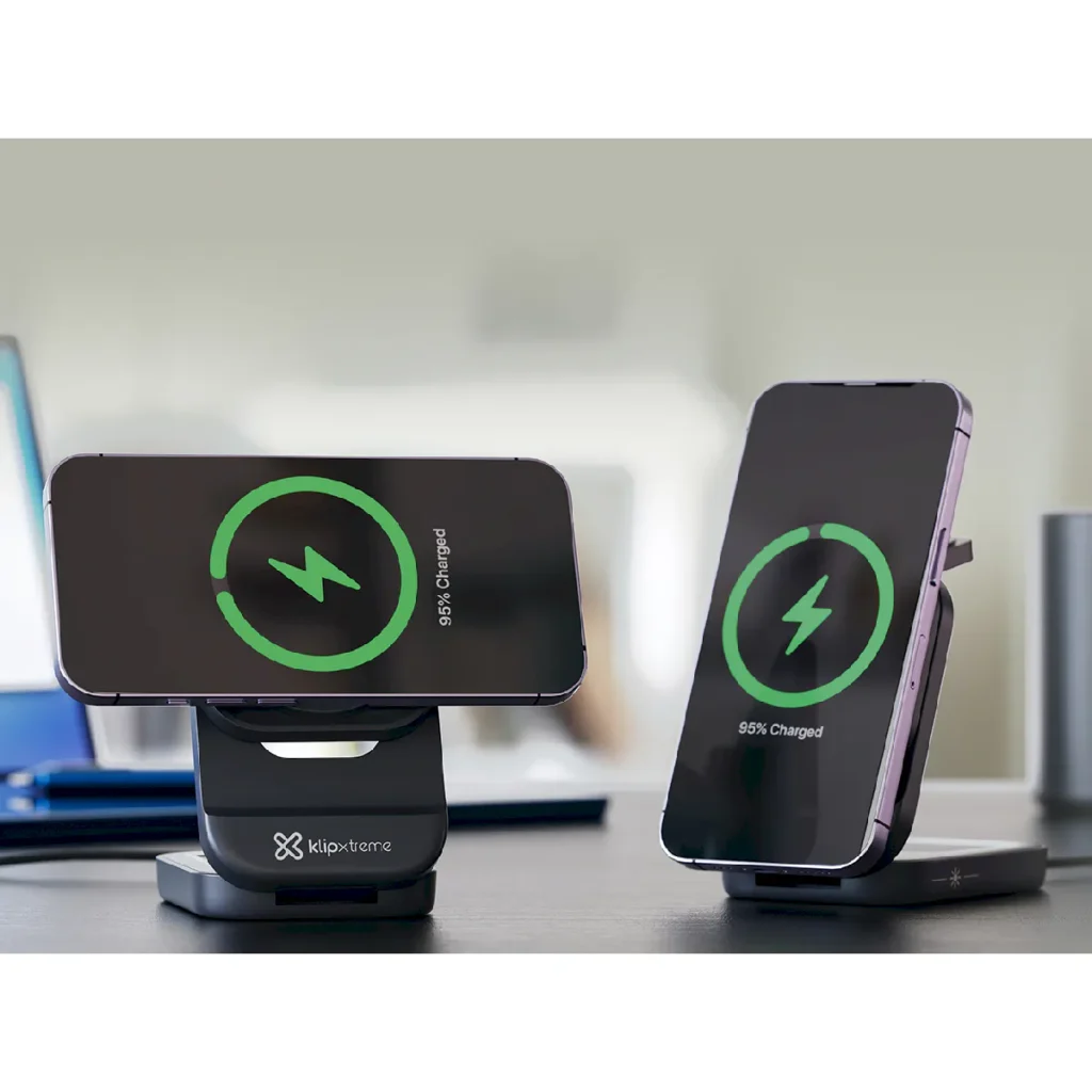 Cargador Inalámbrico 3 en 1 para Smartphones, Smart Watch, AirPods