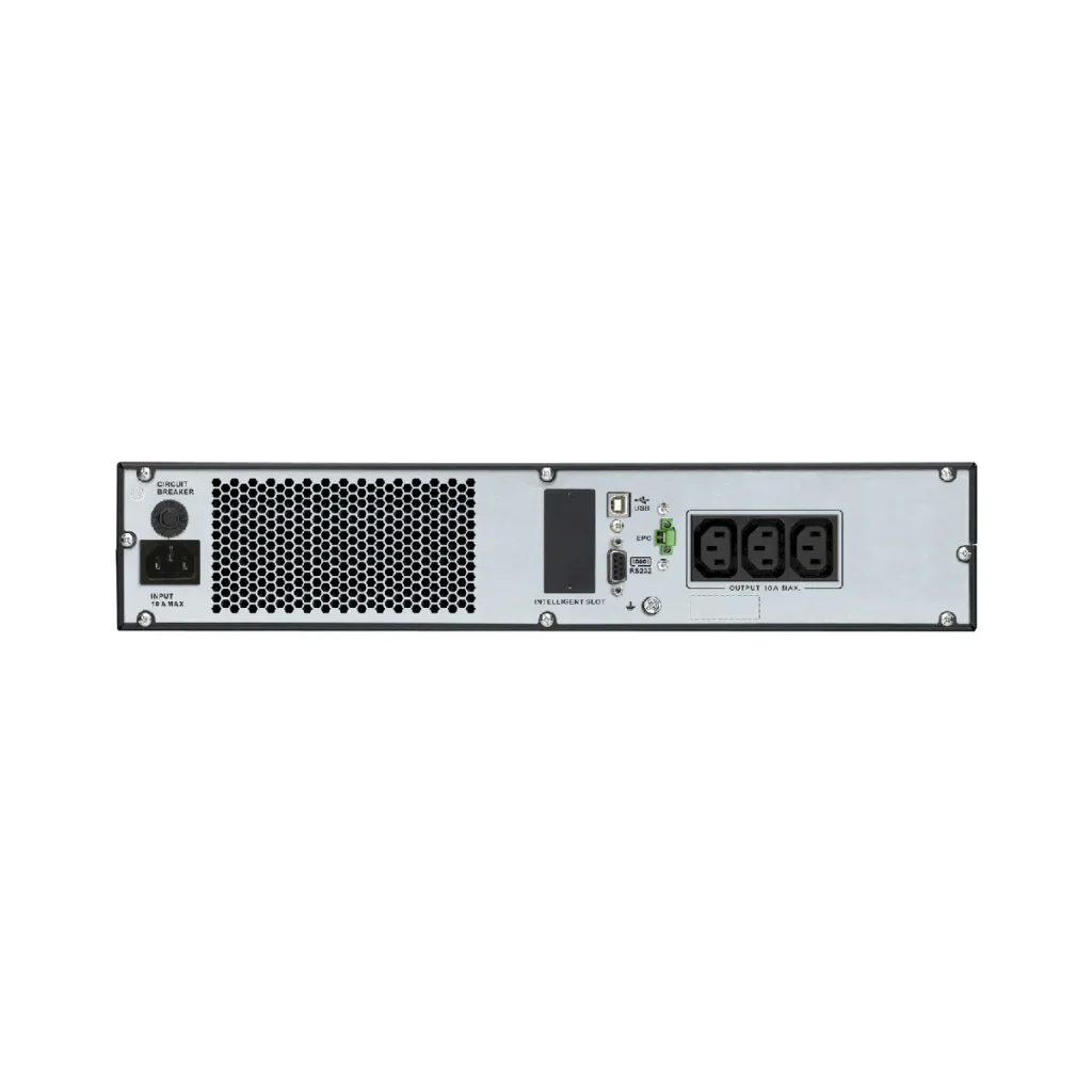 UPS APC Easy SRV1KRIRK-E 1000VA 900W online, 230V, Rail Kit, vista trasera.