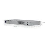 Switch Ubiquiti Standard 16 PoE, medidas.