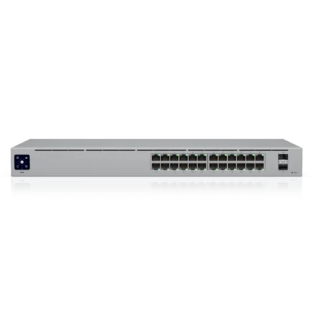 Switch Ubiquiti Standard 24 GbE 2 SFP RS232 req UniFi Admin, Principal.
