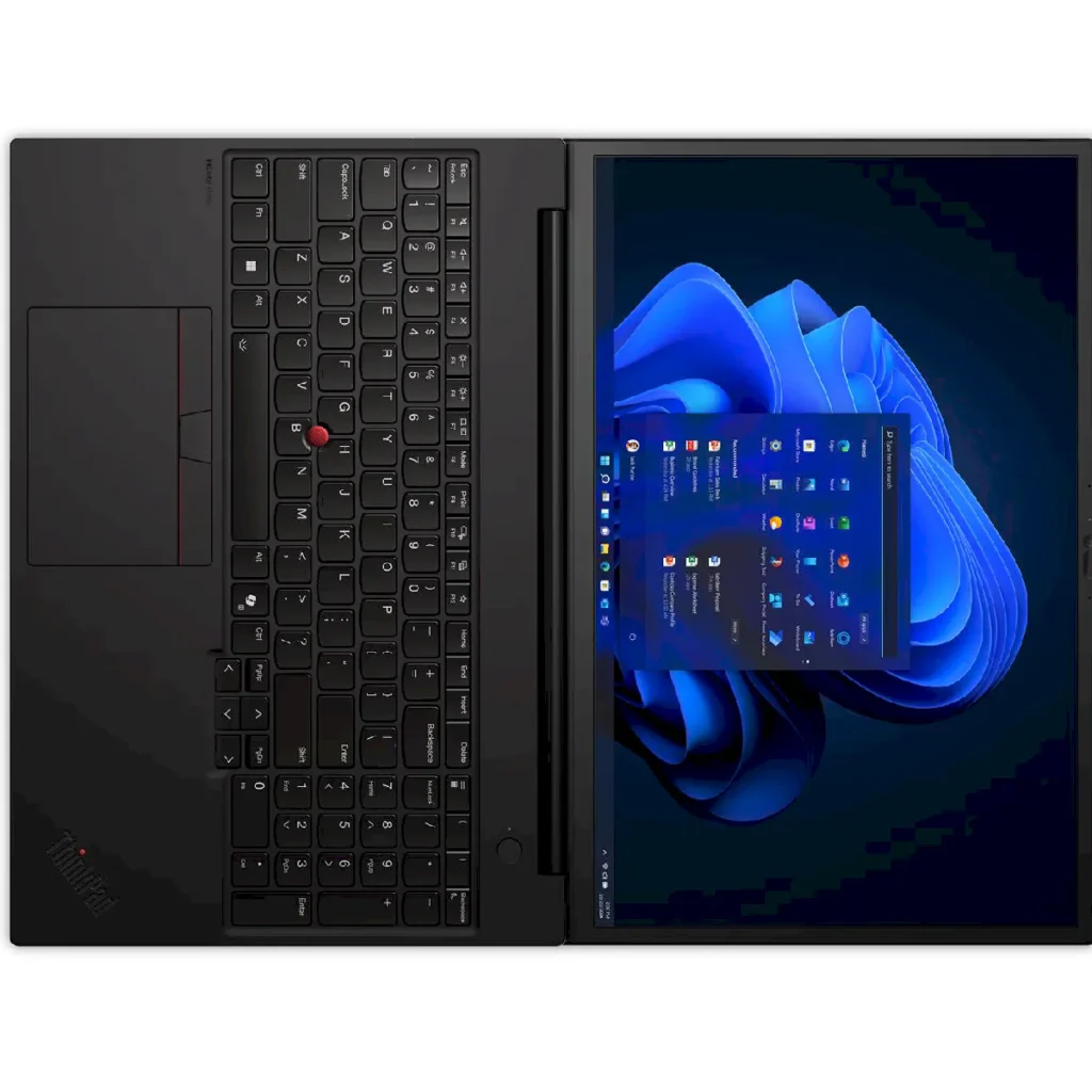 Workstation Lenovo ThinkPad P16s Gen 4 Ultra 7 RTX PRO 500 abierto en 180 grados