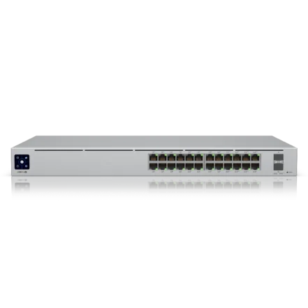Switch Ubiquiti Pro 24 PoE 400W 24p 2SFP+ 10G capa 3 Rack, principal.