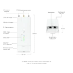 Enlace Ubiquiti airFiber 5XHD 1 Gbps PtP 5GHz, datasheet