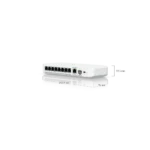 Switch Ubiquiti Flex 2.5G 9 puertos 1-SFP+ L2 dimensiones