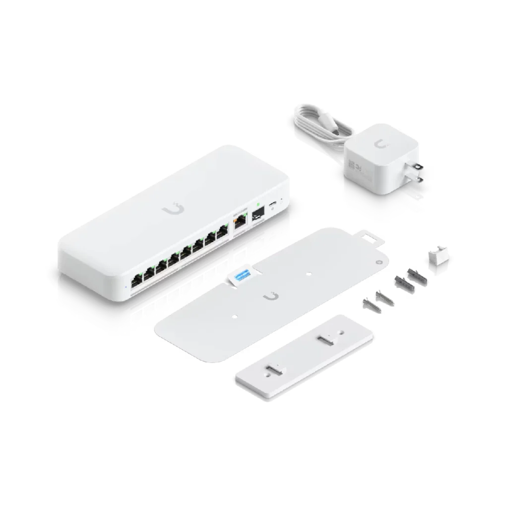 Switch Ubiquiti Flex 2.5G 9 puertos 1-SFP+ L2 in the box