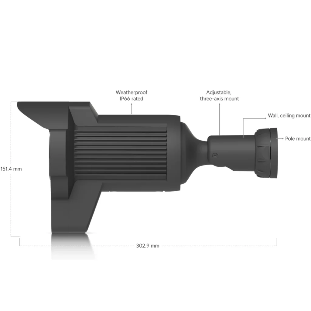 Camara Ubiquiti AI LPR All-weather 4K PoE+ 3x Zoom, datasheet 1