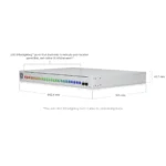 ubq-switch-24p-2sfp-mixspeed-l3-rack-03 Switch Ubiquiti Pro Max 24 puertos 2-SFP+ L3 Rack, dimensiones y puertos