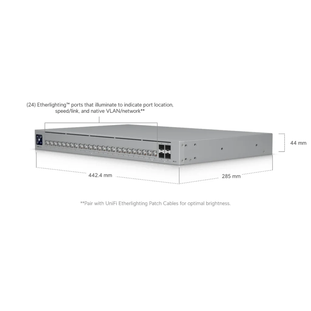 Switch Ubiquiti Pro HD 24 puertos 4-SFP+ L3 Rack