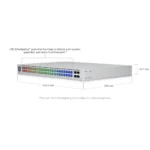 Switch Ubiquiti Pro Max 48 puertos 4-SFP+ L3 Rack, dimensiones