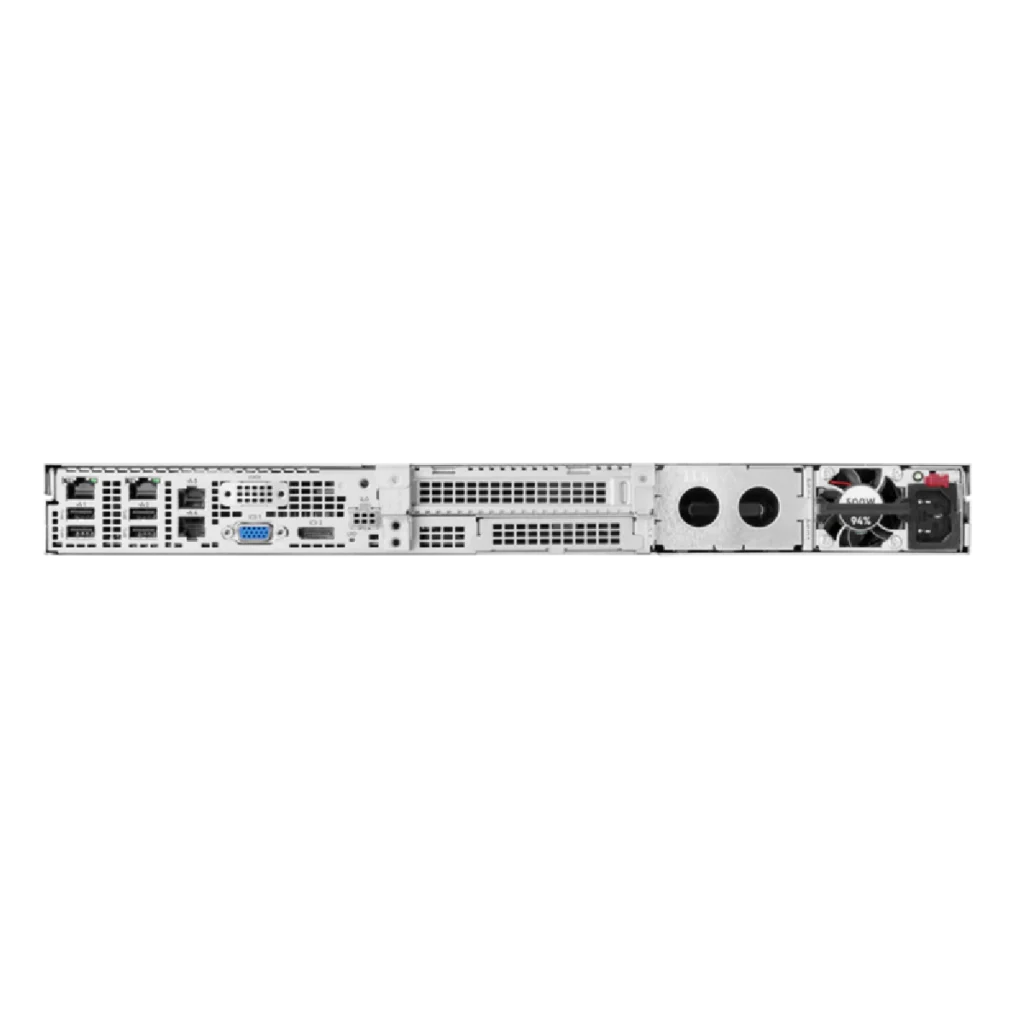 HPE ProLiant DL20 Gen11 6325P 3.5GHz 4c 1P 1x32GB‑U 4SFF 2x480GB SSD 1x500W PS LA - P86721-DM5 - Atras