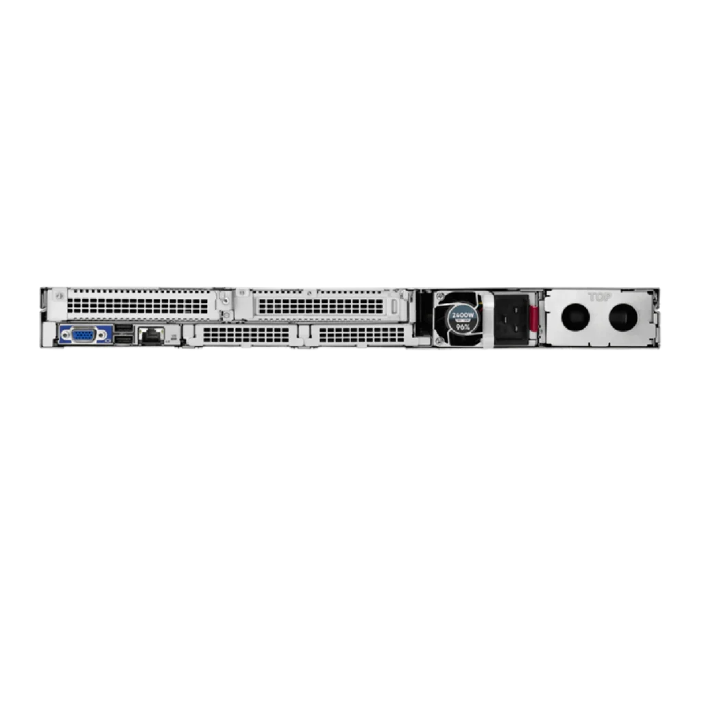 Servidor HPE ProLiant Compute DL320 Gen12, Intel Xeon 6505P 12C, 64GB‑R, 8SFF MR408i‑o, 960GB SSD 2x800W PS LA. P89964-DM5 - Atras