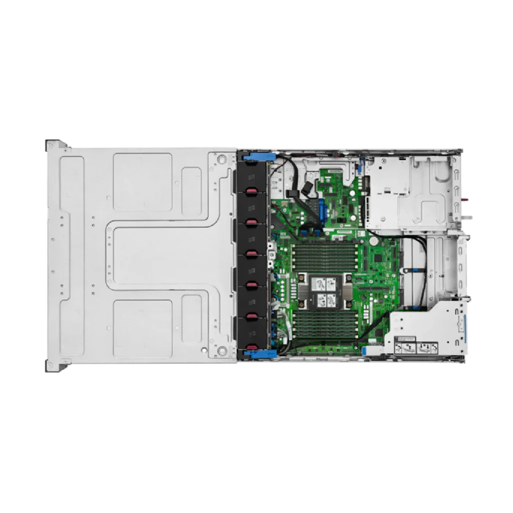 Servidor HPE ProLiant Compute DL340 Gen12 6505P 12c 1P 2x32GB‑R 8SFF MR408i‑o 1x960GB SSD 2x800W PS LA. P89961-DM5 - Interior