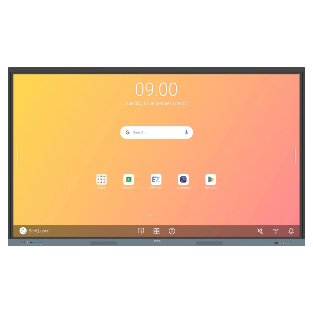 BenQ Board Essential RE7504 pantalla interactiva 75", colaborativa 4K para salas. 9H.F9FTK.DE8 - BenQ RE6504 pantalla interactiva 65" 4K con Android