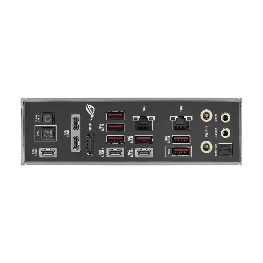 Placa Madre Asus ROG CROSSHAIR X870E DARK HERO AMD con Socket AM5 - 90MB1NT0-M0EAY0 - puertos y conectores